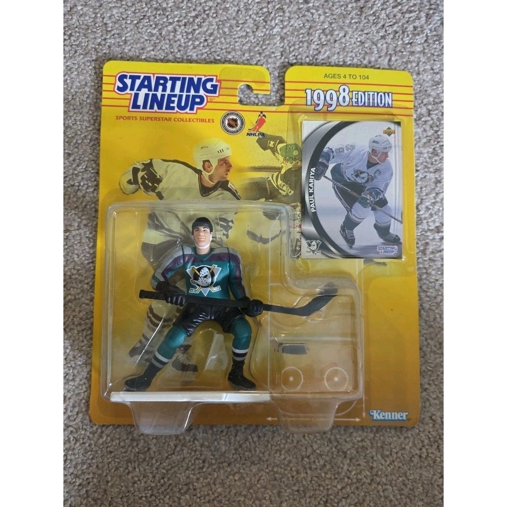 Paul Kariya Anaheim Mighty Ducks NHL 1998 Starting Lineup Figure NIB Kenner